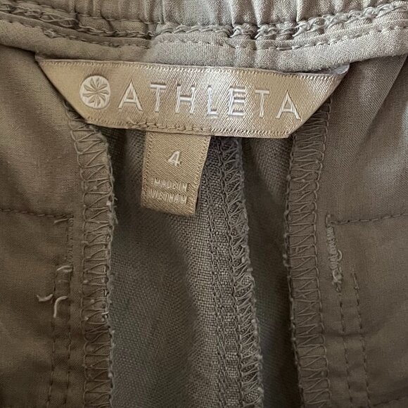 Athleta Women’s Linen Pull-On Jogger Pants Light Gray Size 4 - Picture 6 of 11
